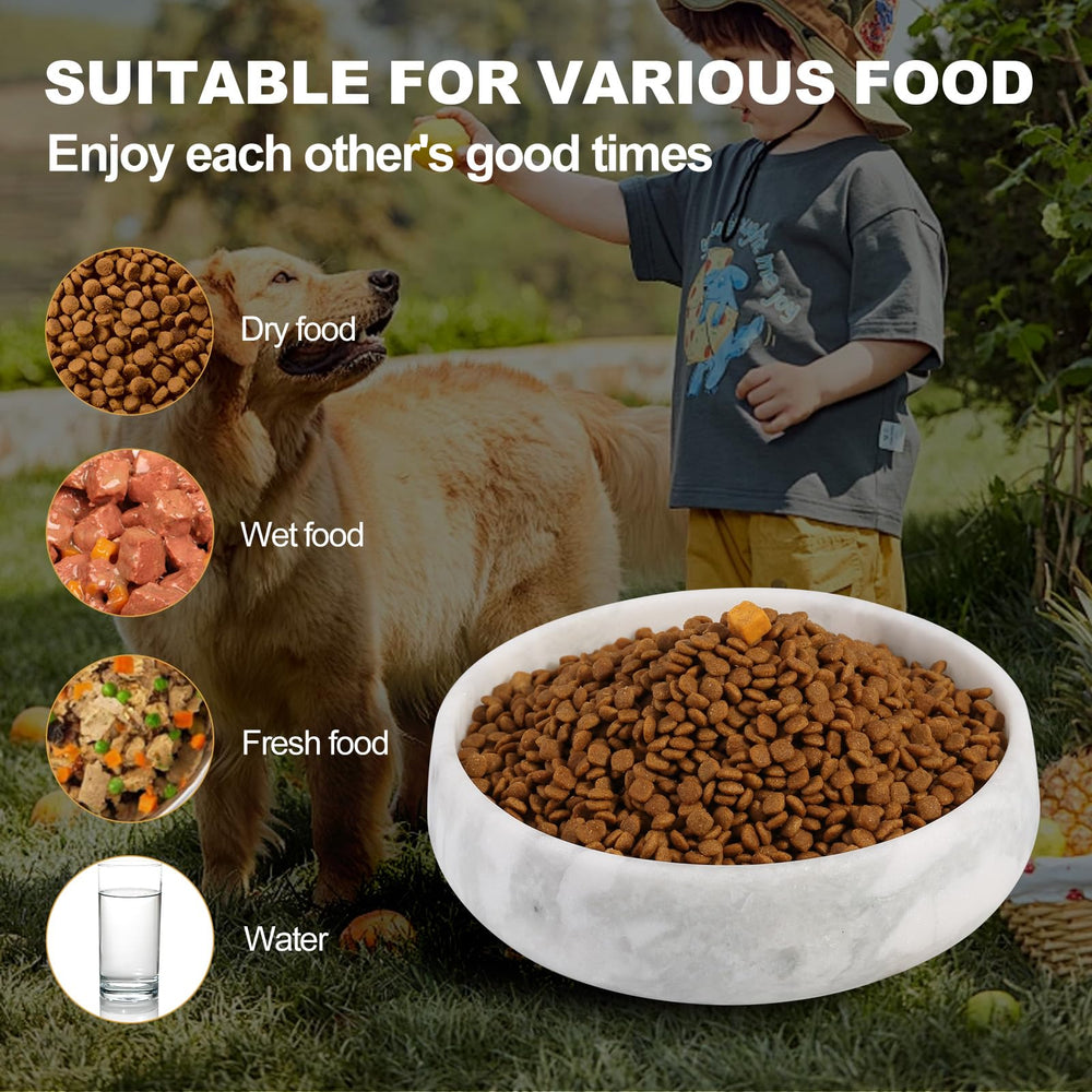 Karibiber dog-cat dish design shows dual-use bowl.