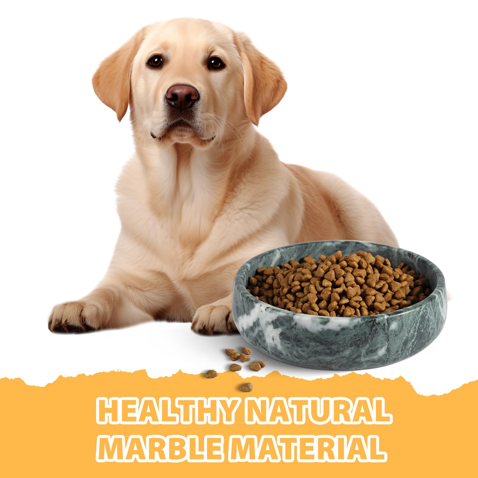 Karibiber marble surface is easy to clean and resists odors for quick maintenance.