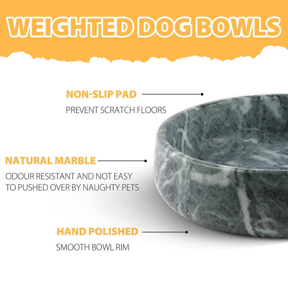 Karibiber green marble dog bowl speckled floral motifs add decorative appeal for home decor.