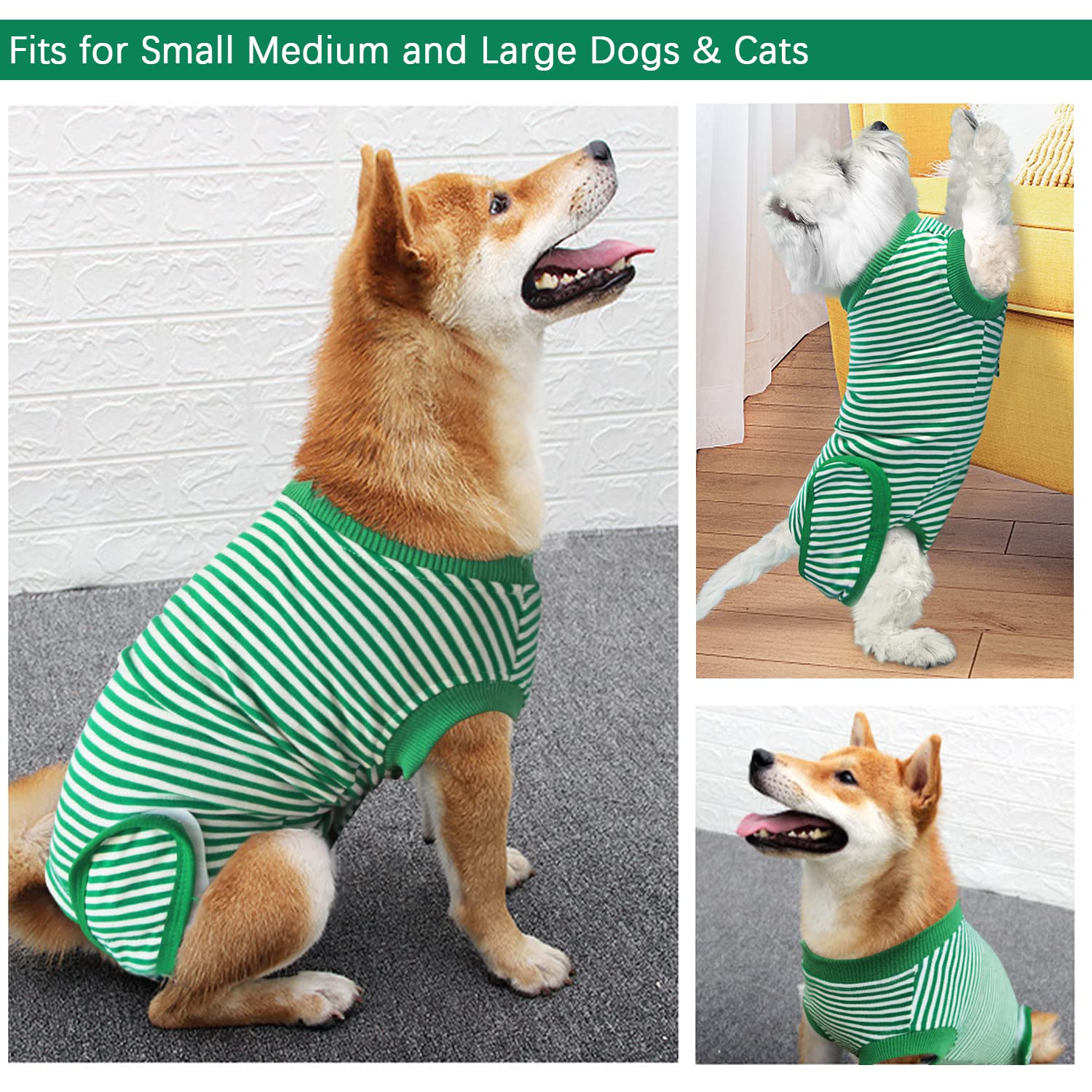 KAROKU dog recovery suit machine washable and quick-drying for easy care