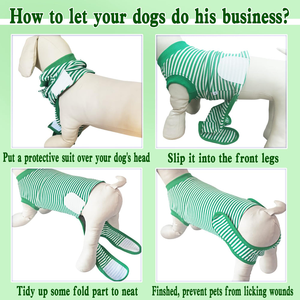 KAROKU dog recovery suit row buttons enable easy on-off