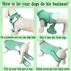 KAROKU dog recovery suit row buttons enable easy on-off