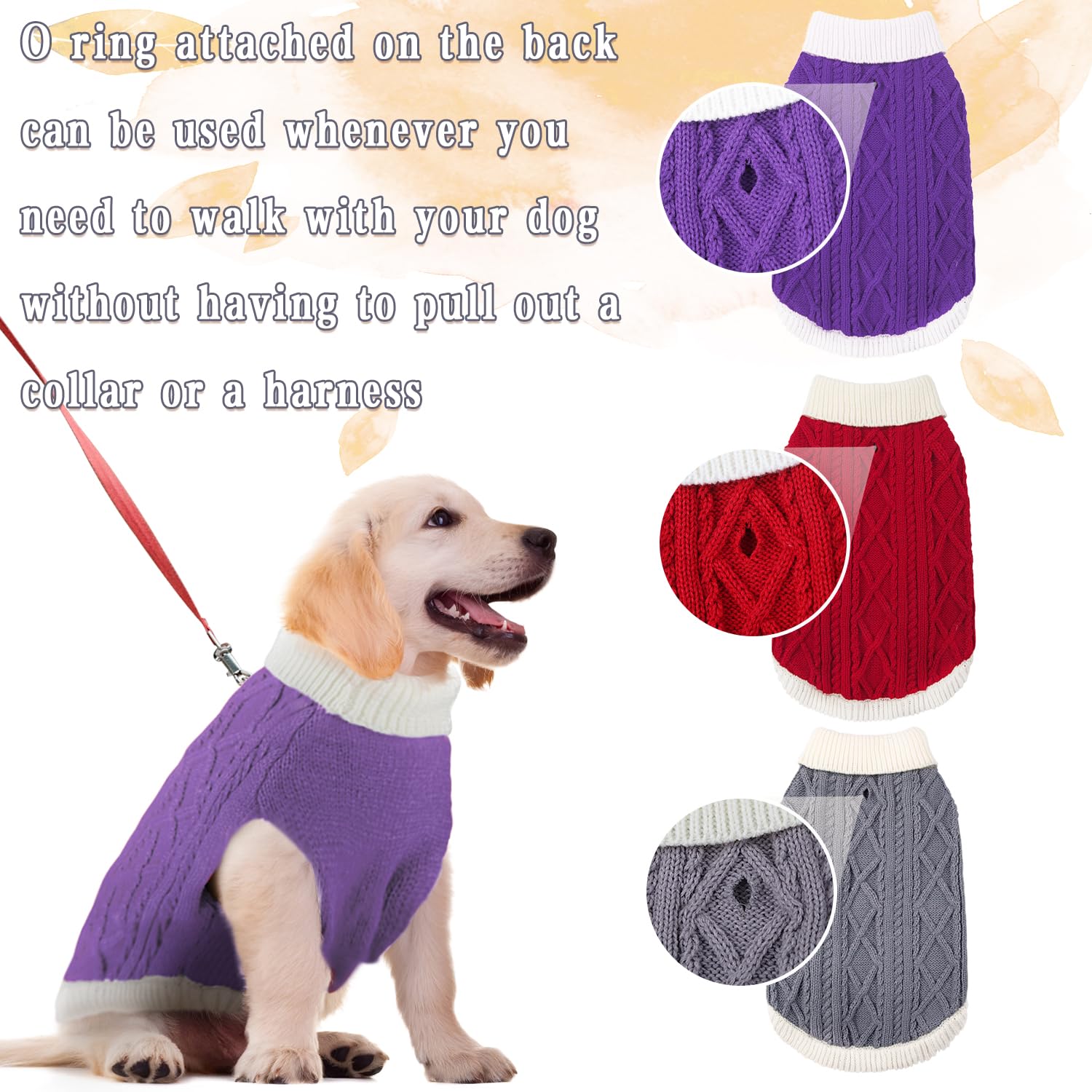 KAROKU small dog sweater size-measurement guide helps achieve accurate fit.