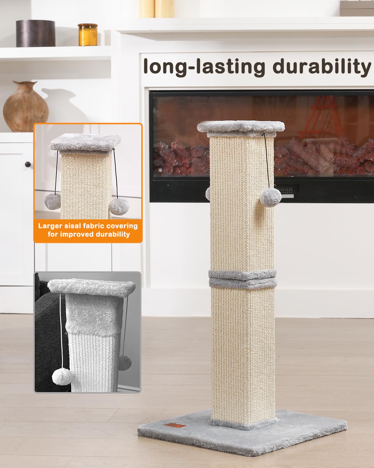 Karolpar Cat Scratching Post assembly instructions showcase quick, tool-light setup.