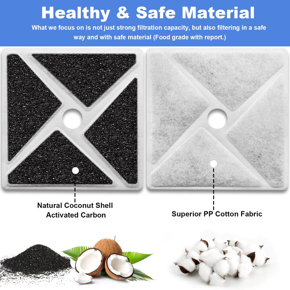 Kastty six fountain filters, six pump filters, circle sponge prevent clogs