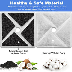Kastty six fountain filters, six pump filters, circle sponge prevent clogs