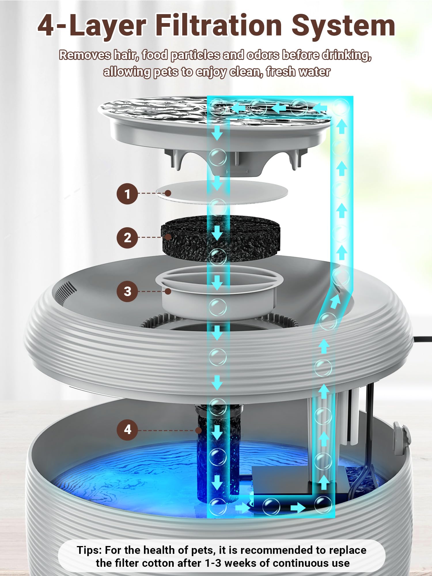 Kastty built-in LED light guides drinking in low light.