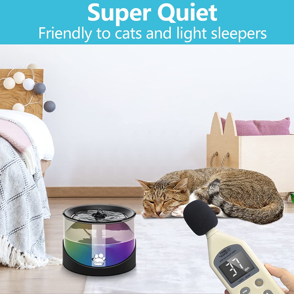 Kastty cat water fountain with quiet pump for a peaceful kitchen.