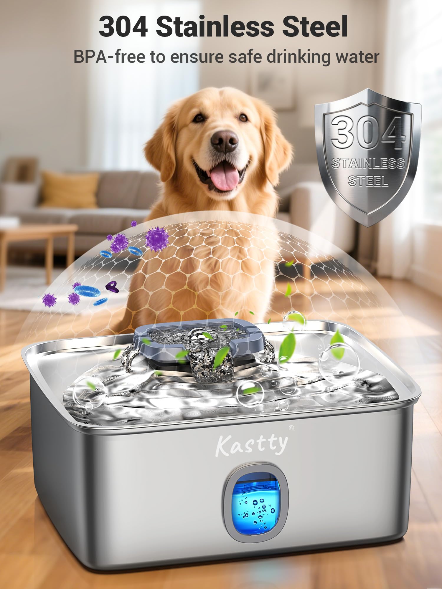 Kastty side outlet design photo shows pet-friendly drinking options