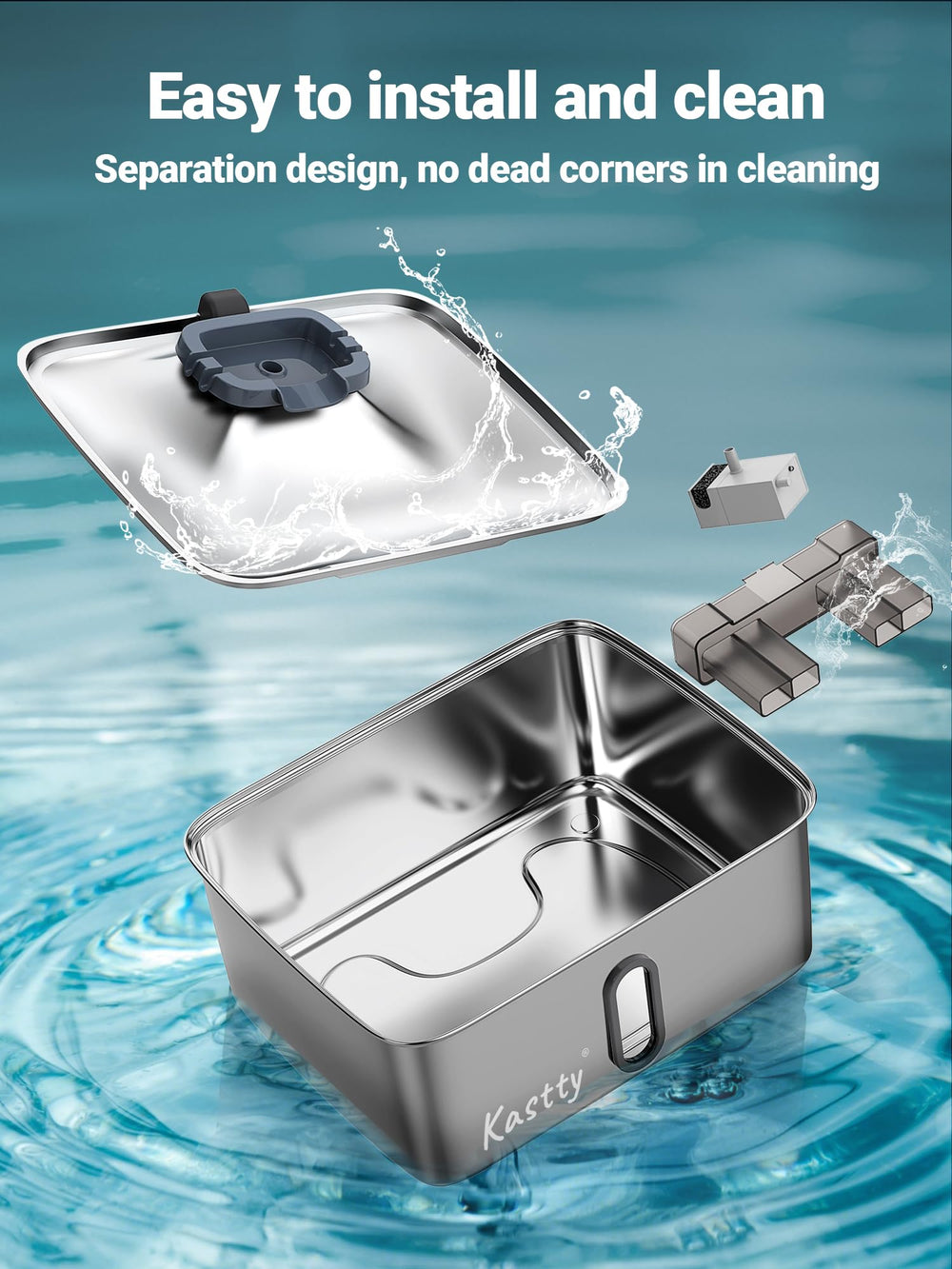 Kastty wide-mouth design simplifies maintenance and cleaning routines