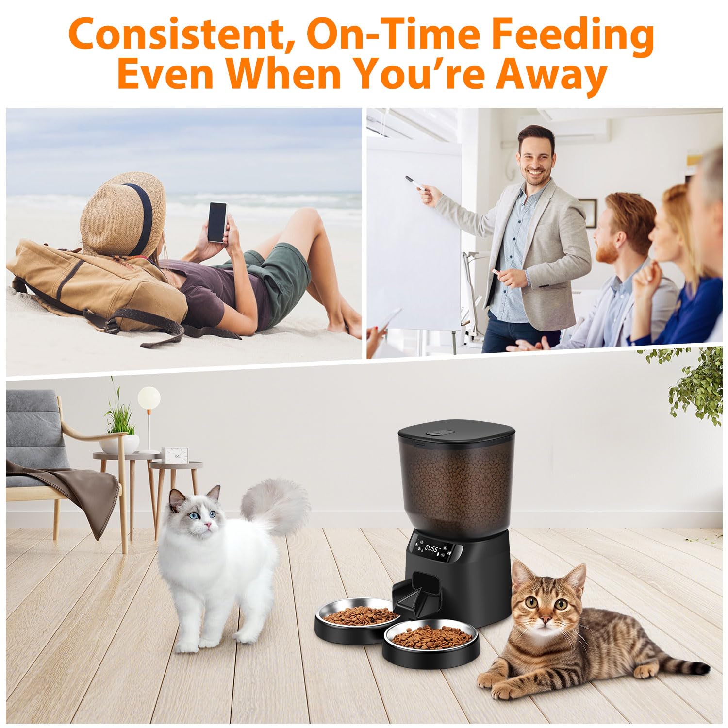Katalic black design blends with home decor and supports indoor/outdoor use.