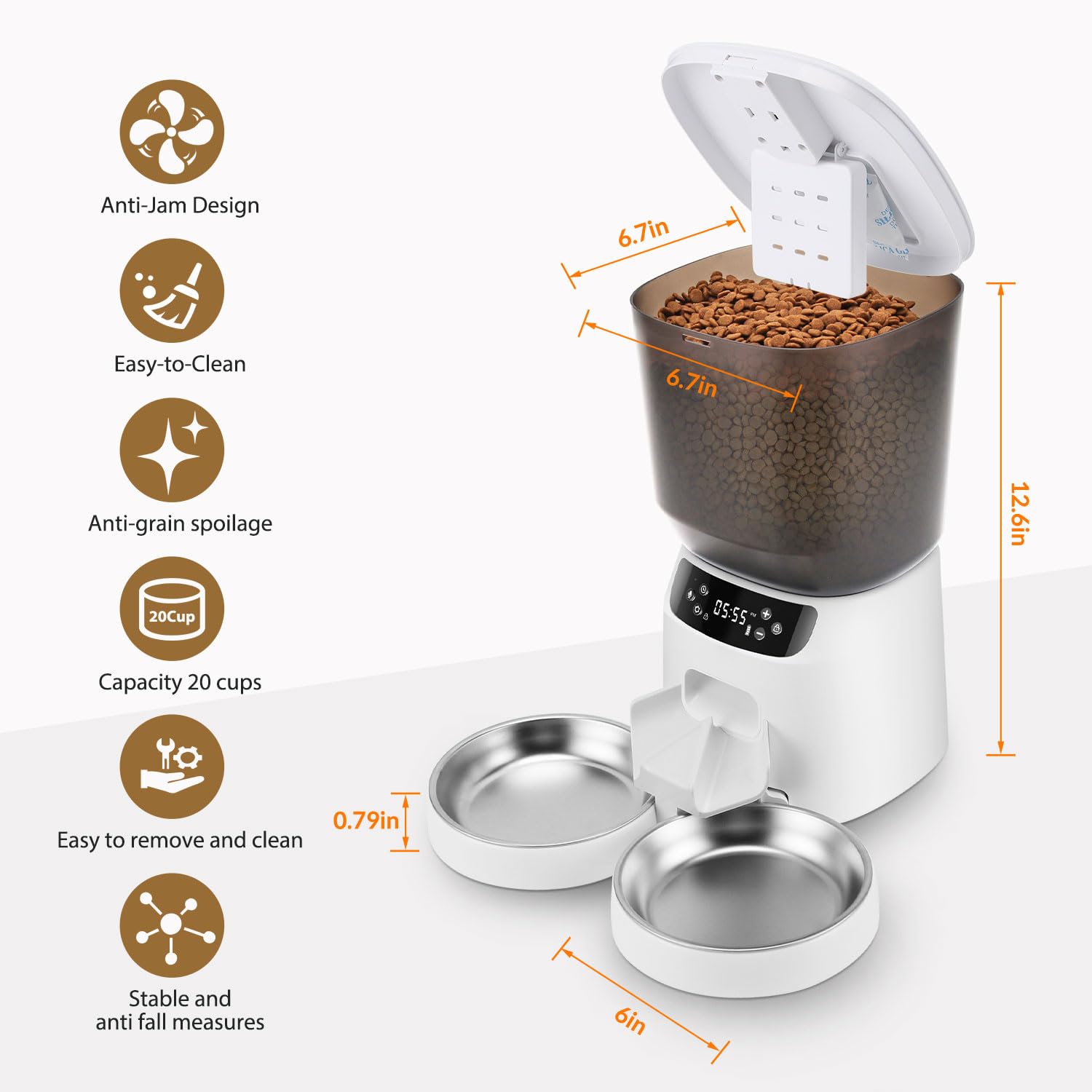 Katalic outdoor-ready placement for scheduled feedings during outings