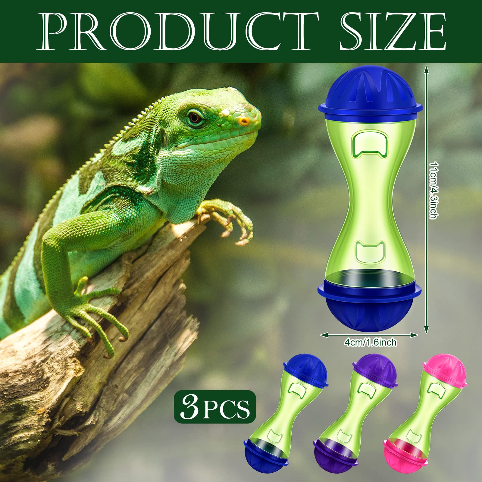 Kathfly bearded dragon toy 3, bright colors diversify enrichment.