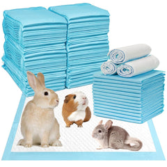 Kathson 100pcs rabbit pee pads pack shown in box for easy refills.