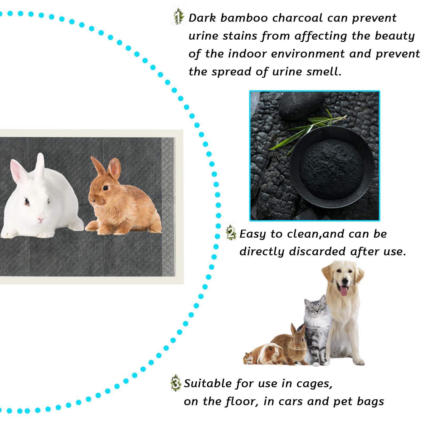 Kathson 13x17-72-inch pads fit bunnies, guinea pigs, hamsters, and more