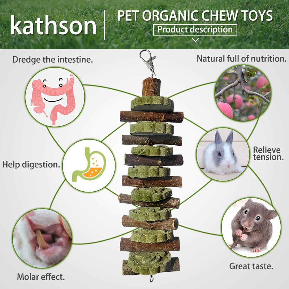 Kathson alfalfa cakes treat provides palatable nutrition for small pets