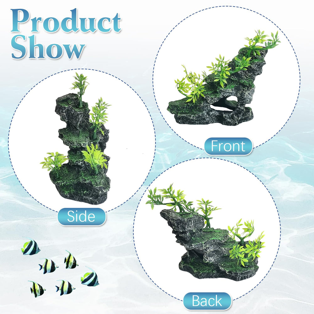 Kathson mountain ornament detail adds texture and realism to aquariums.