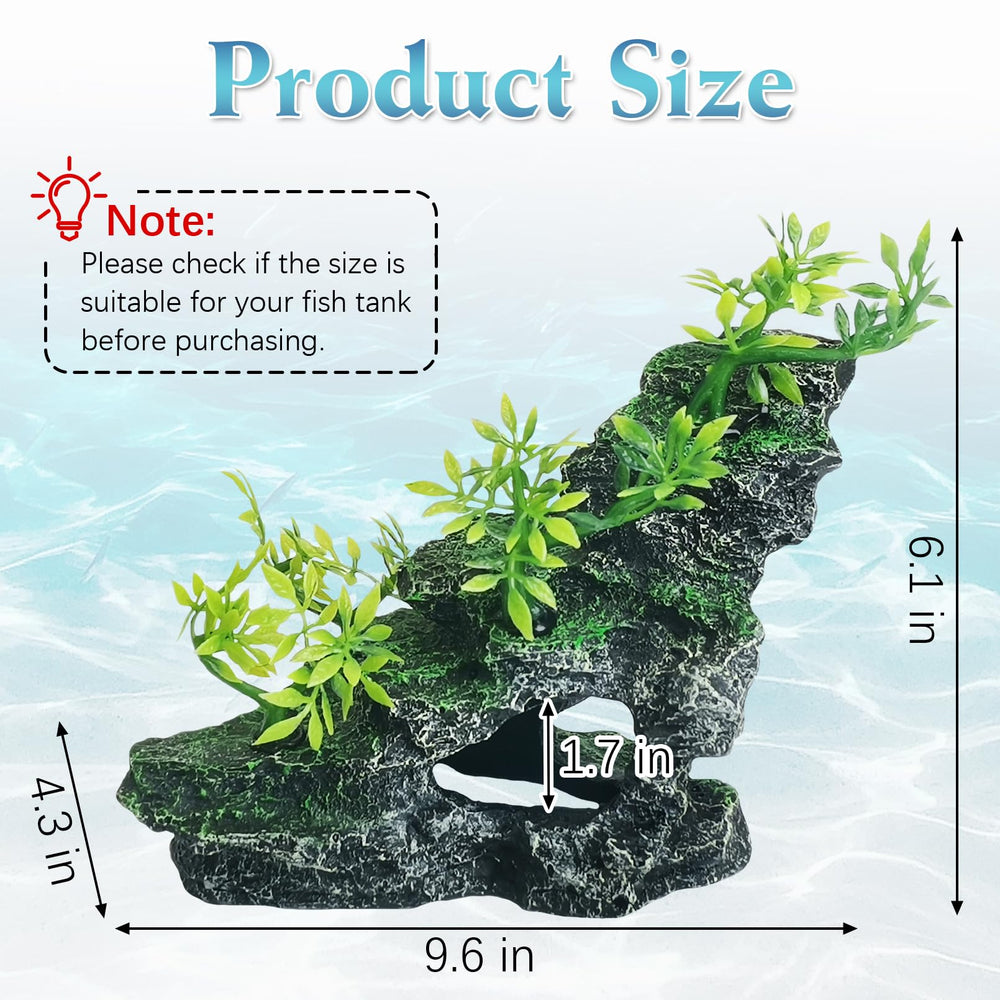 Kathson rockery landscape with moss enhances tank realism and color.