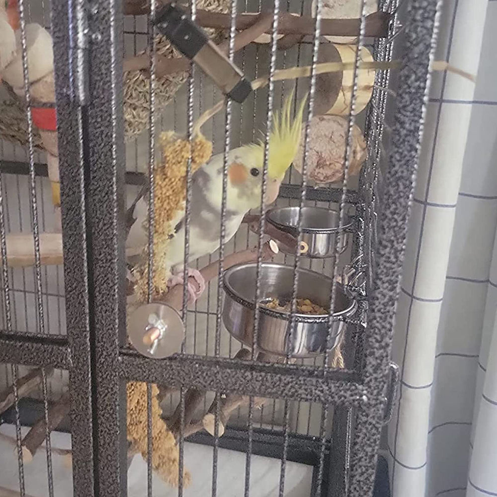 Kathson rattan ball toys provide safe enrichment during cage time.