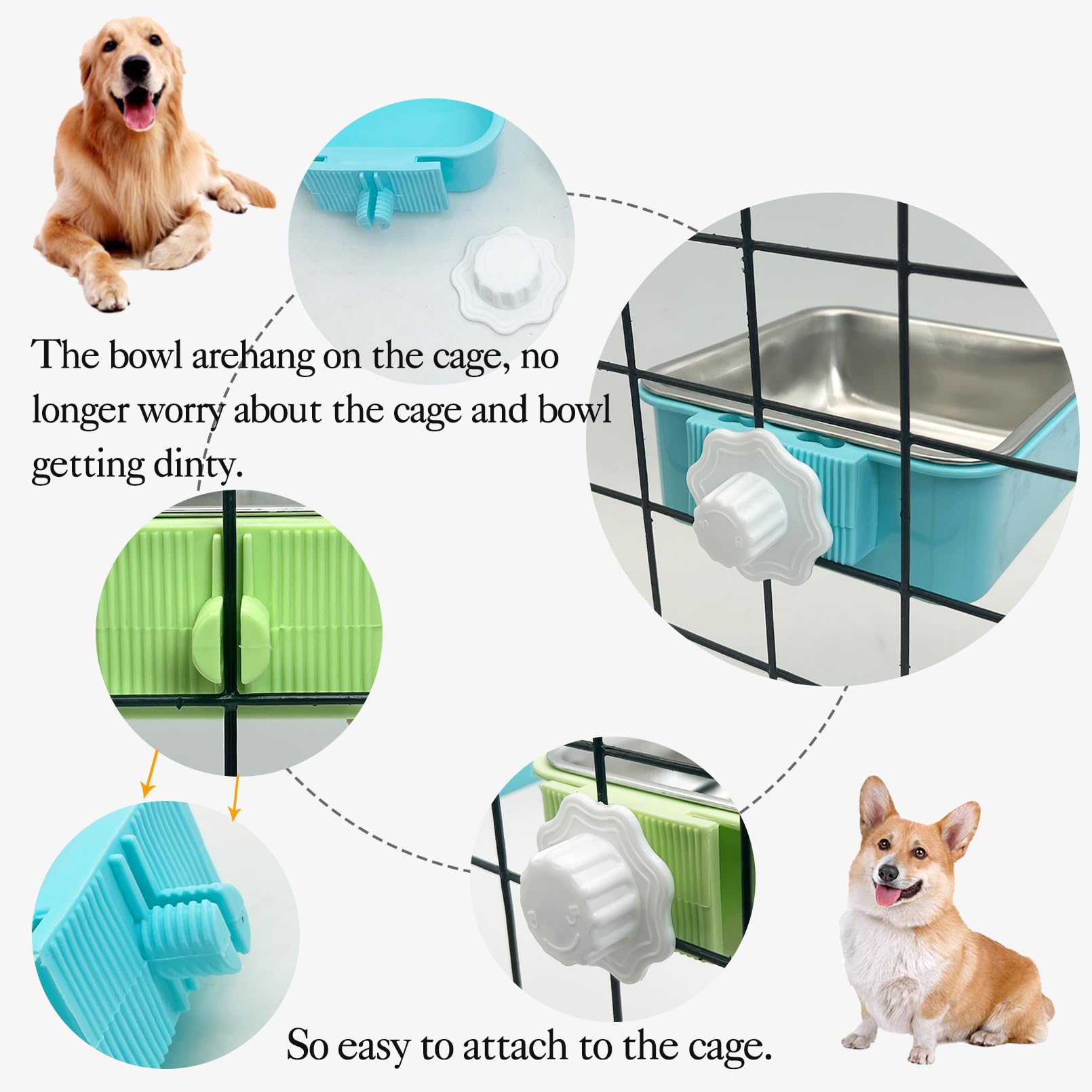 kathson crate bowl size 4.7 inch diameter fits small pets