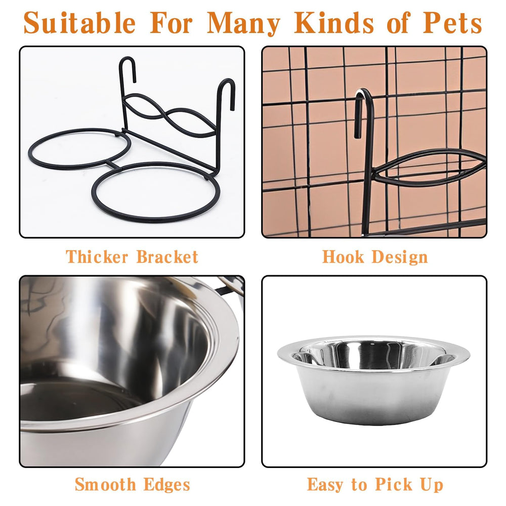 Kathson 4.3-inch diameter bowls fit small pets comfortably