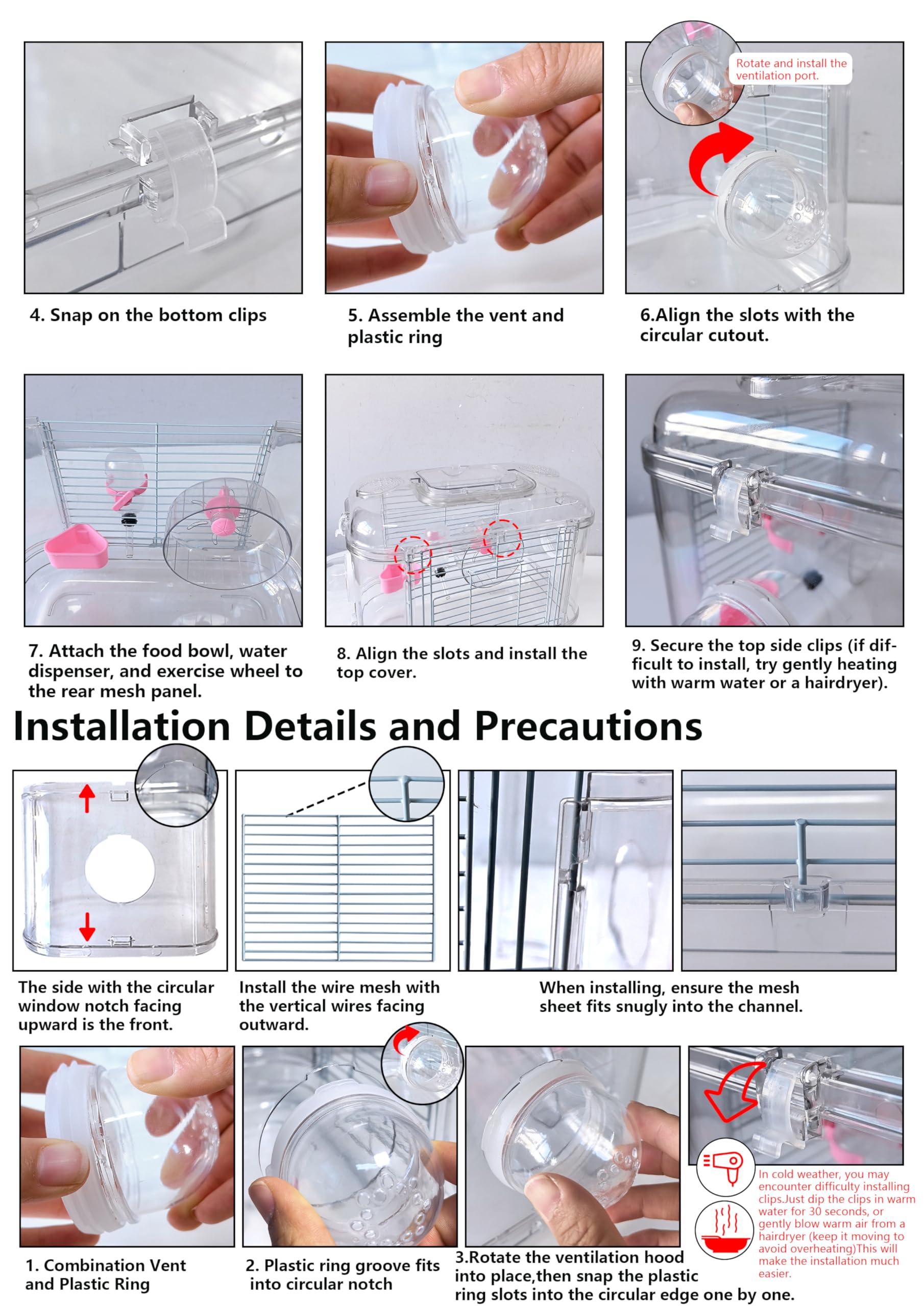 Kathson carry cage in-use setup demonstrates front and top access in action.