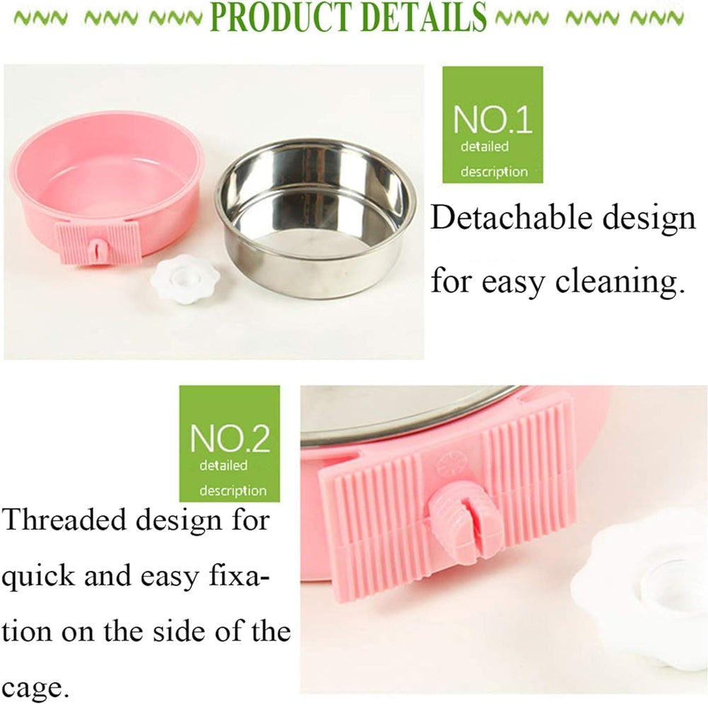Kathson crate dog bowl dimensions 5.1 dia 2.1 high fit small pets.
