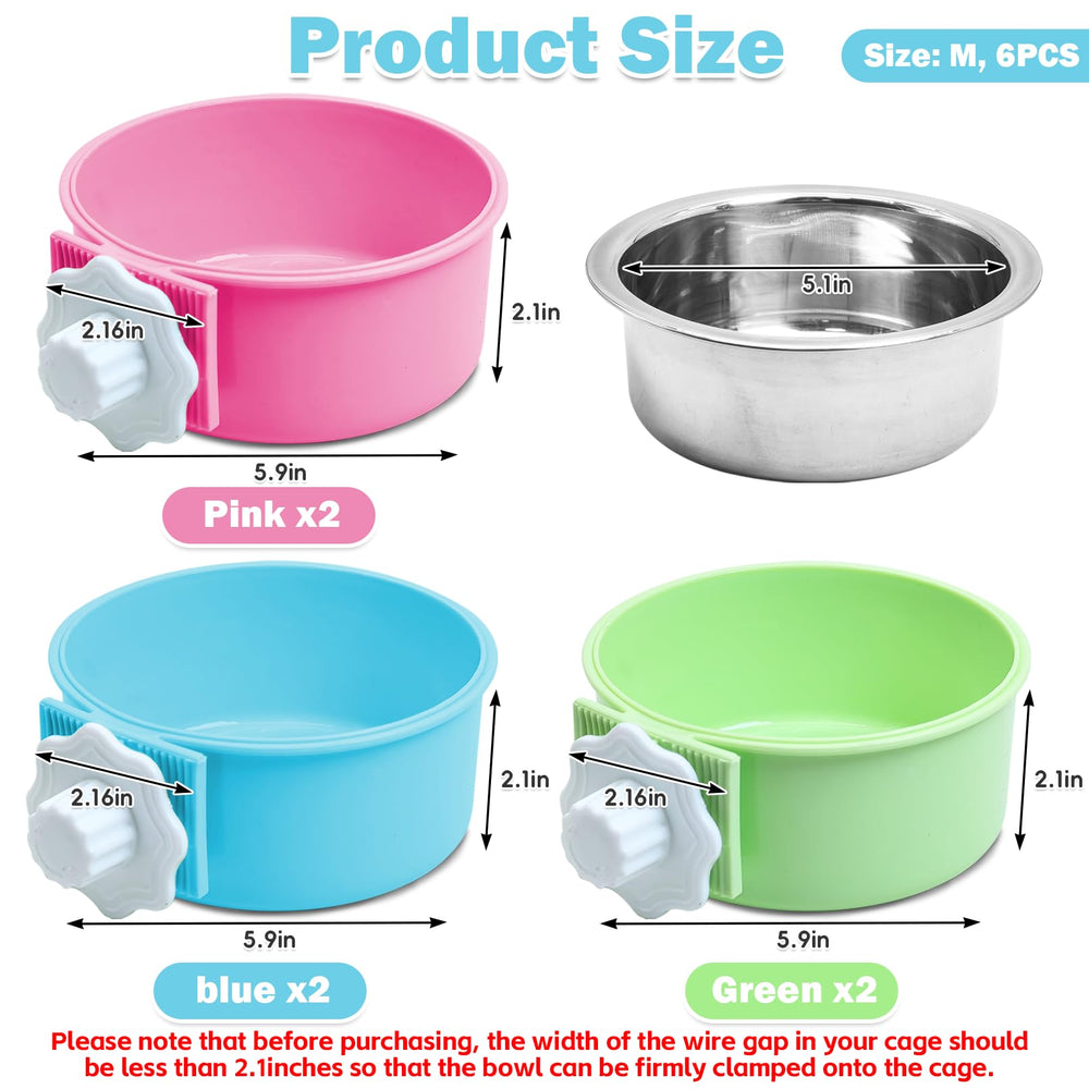 Kathson crate dog bowl hanging design – convenient height adjustment for feeding
