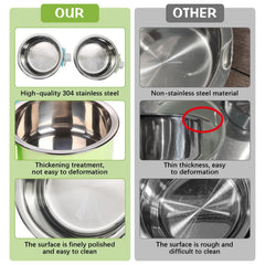 Kathson crate dog bowl removable-steel showcases quick-detach design for simple cleaning.