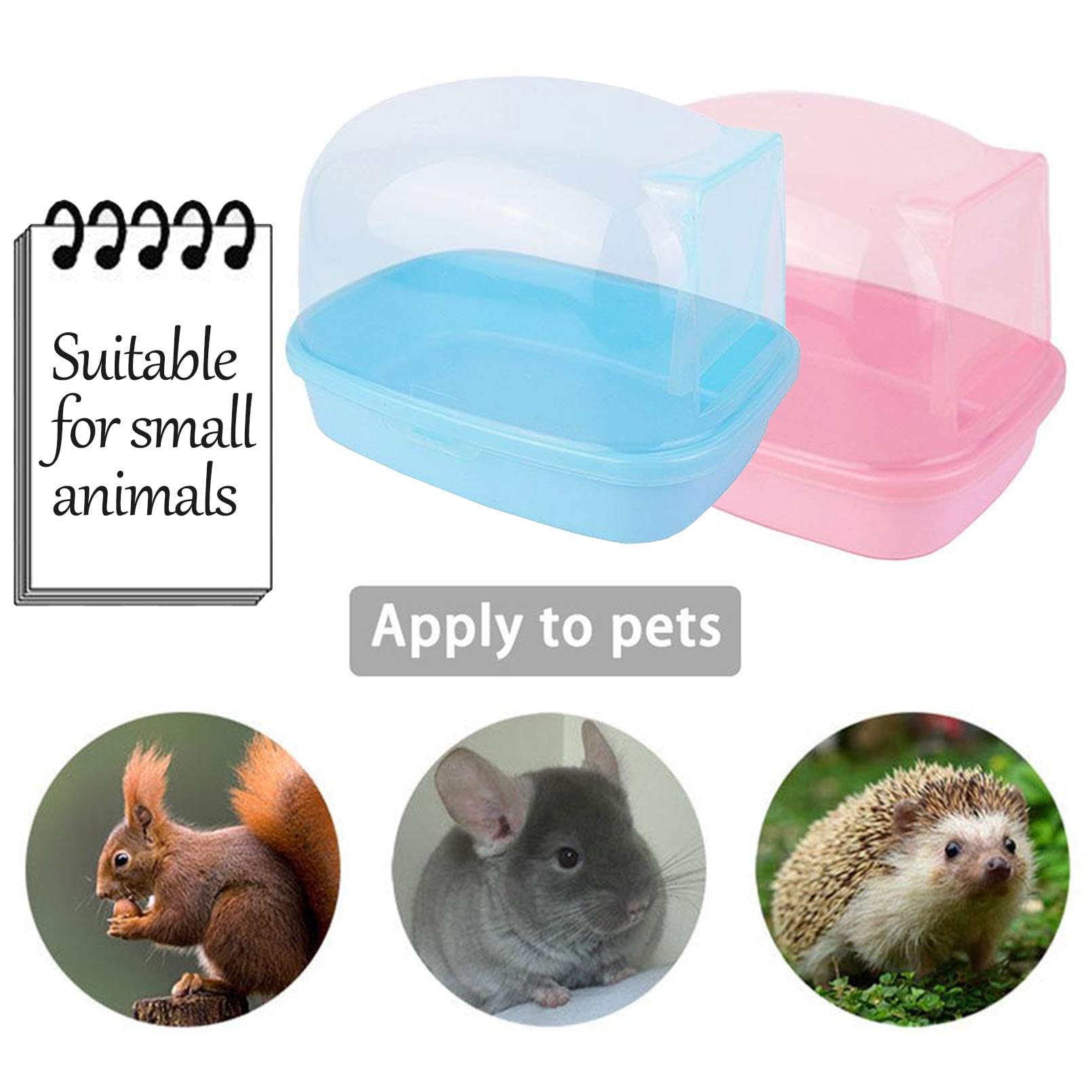 Kathson durable plastic bath for small pet enrichment and play