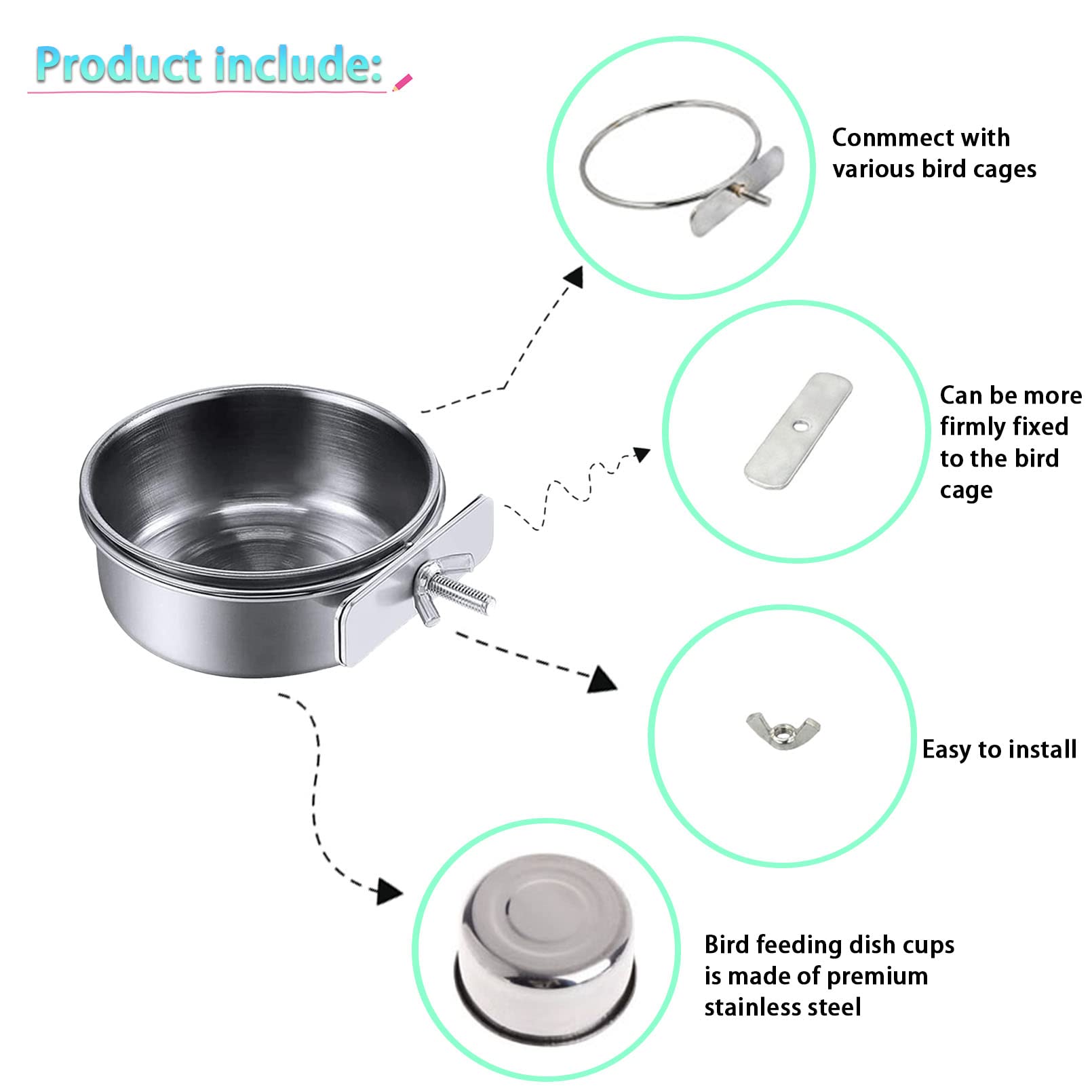 Kathson easy-installation feeder bowls simplify setup and maintenance