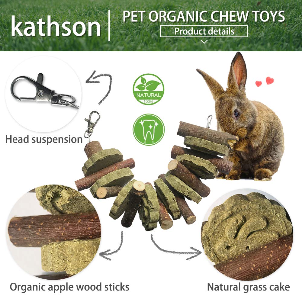 Kathson fruitwood branch bunny chew supports natural gnawing and enrichment