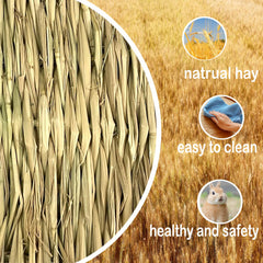 Kathson grass mats close-up shows natural weaving for safe chewing.
