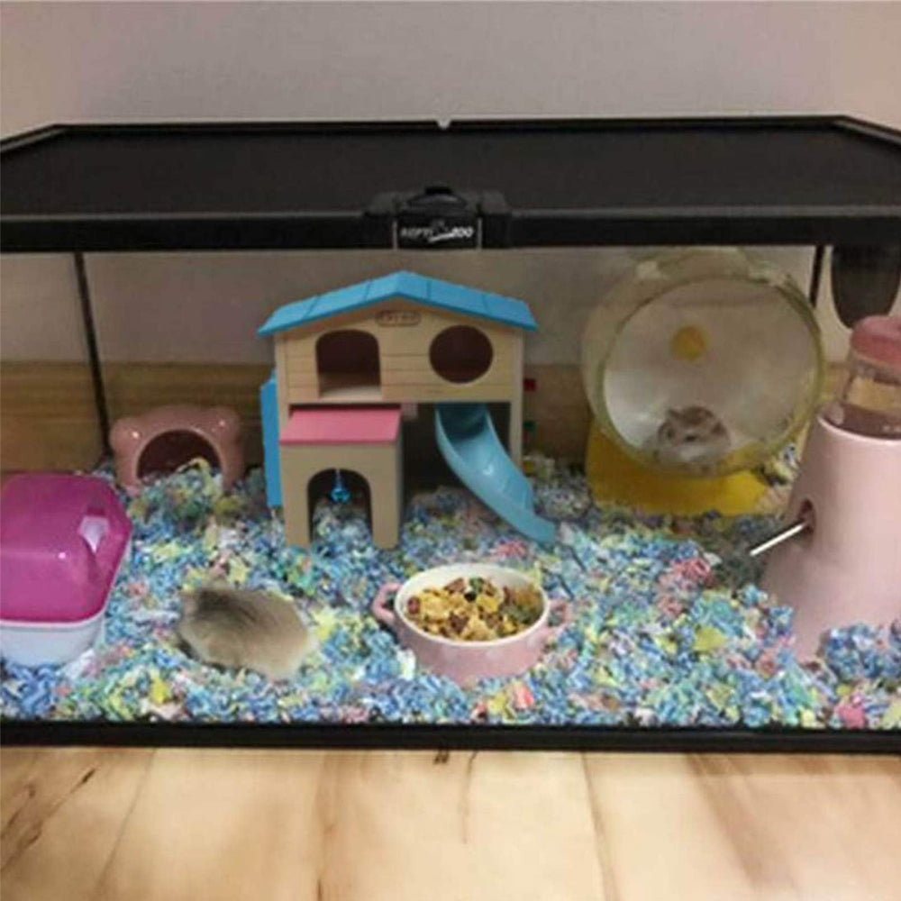 Kathson hamster house blue hanging bell detail evokes playful sound