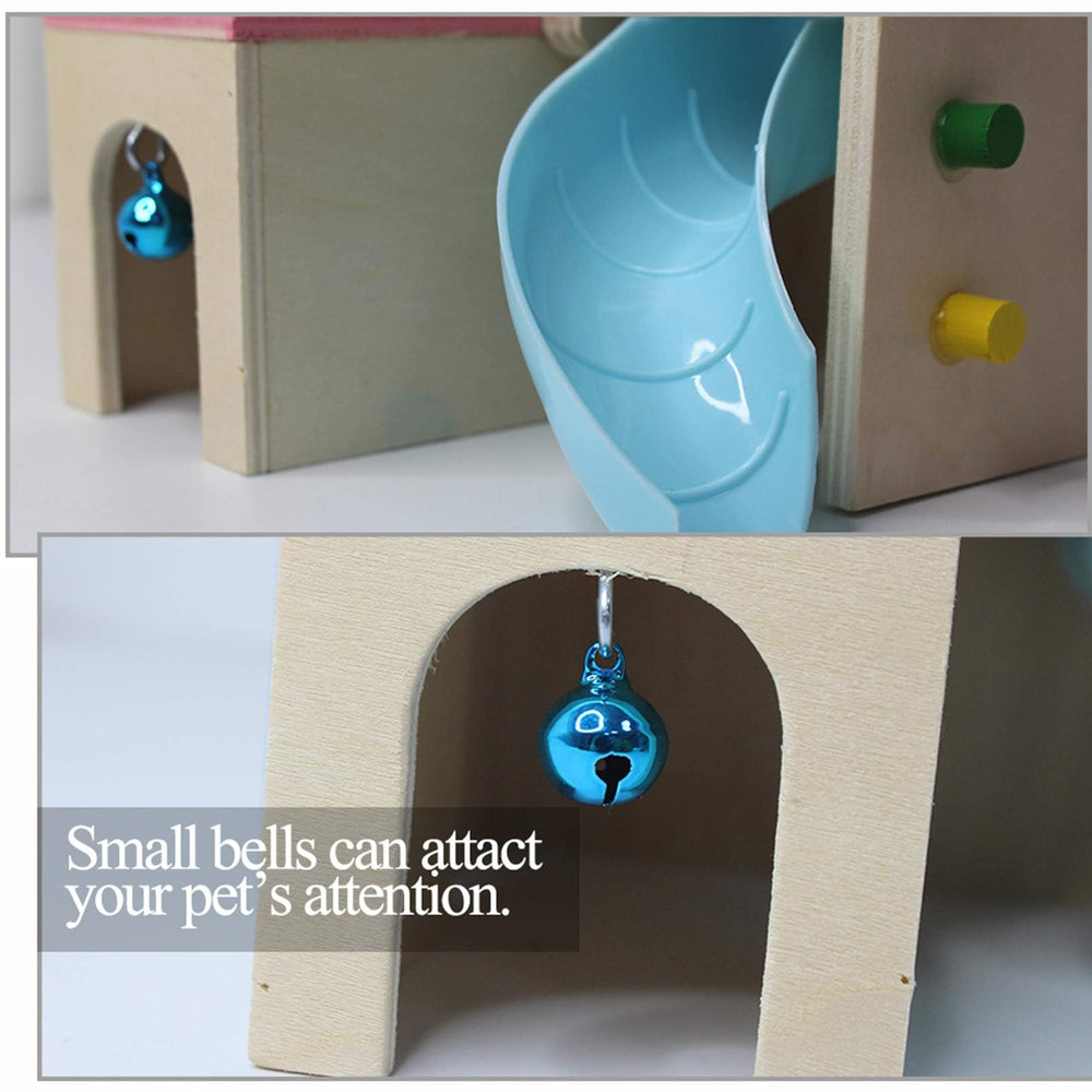 Kathson hamster house blue wood texture emphasizes natural materials