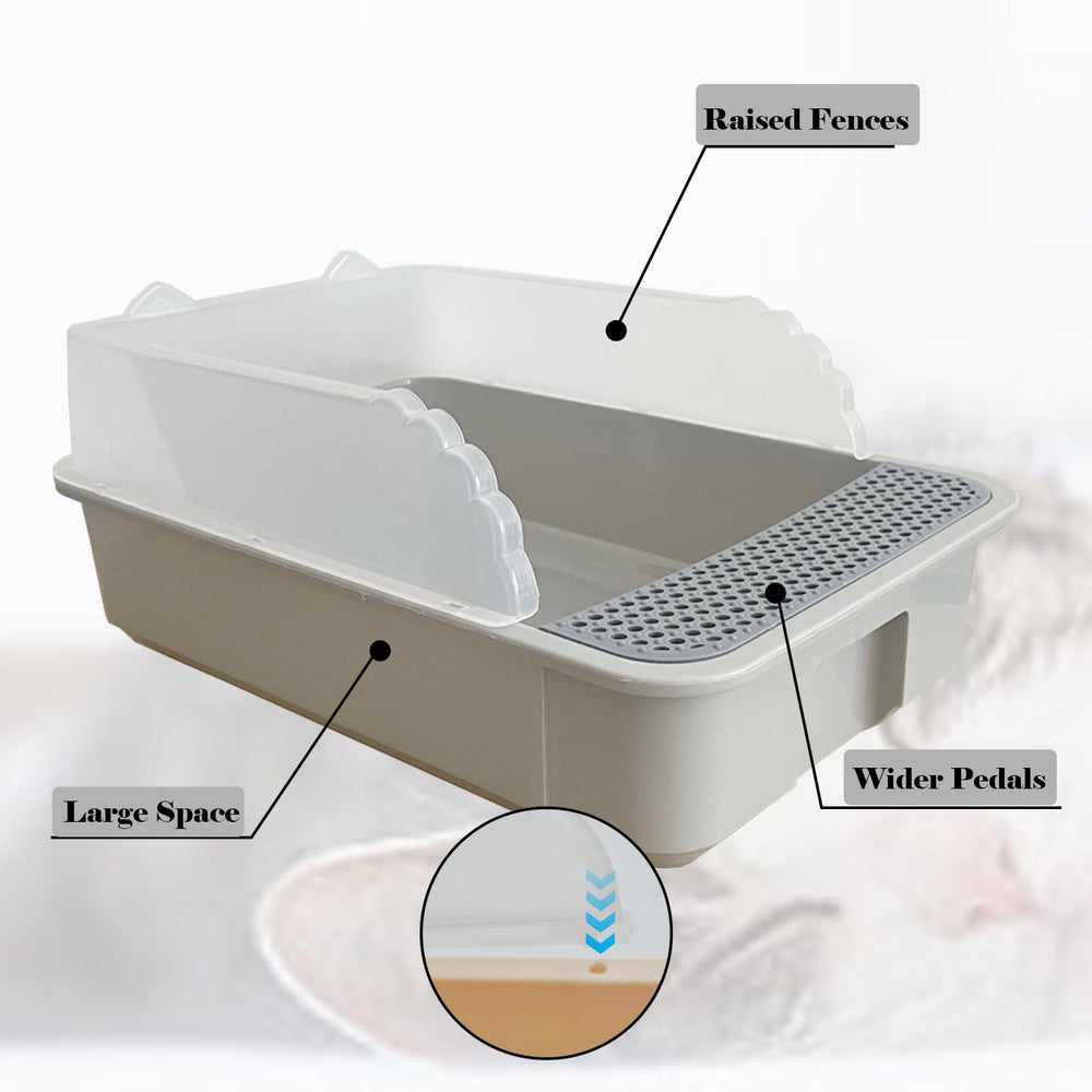 Kathson open cat litter box suitable for small cats and kittens