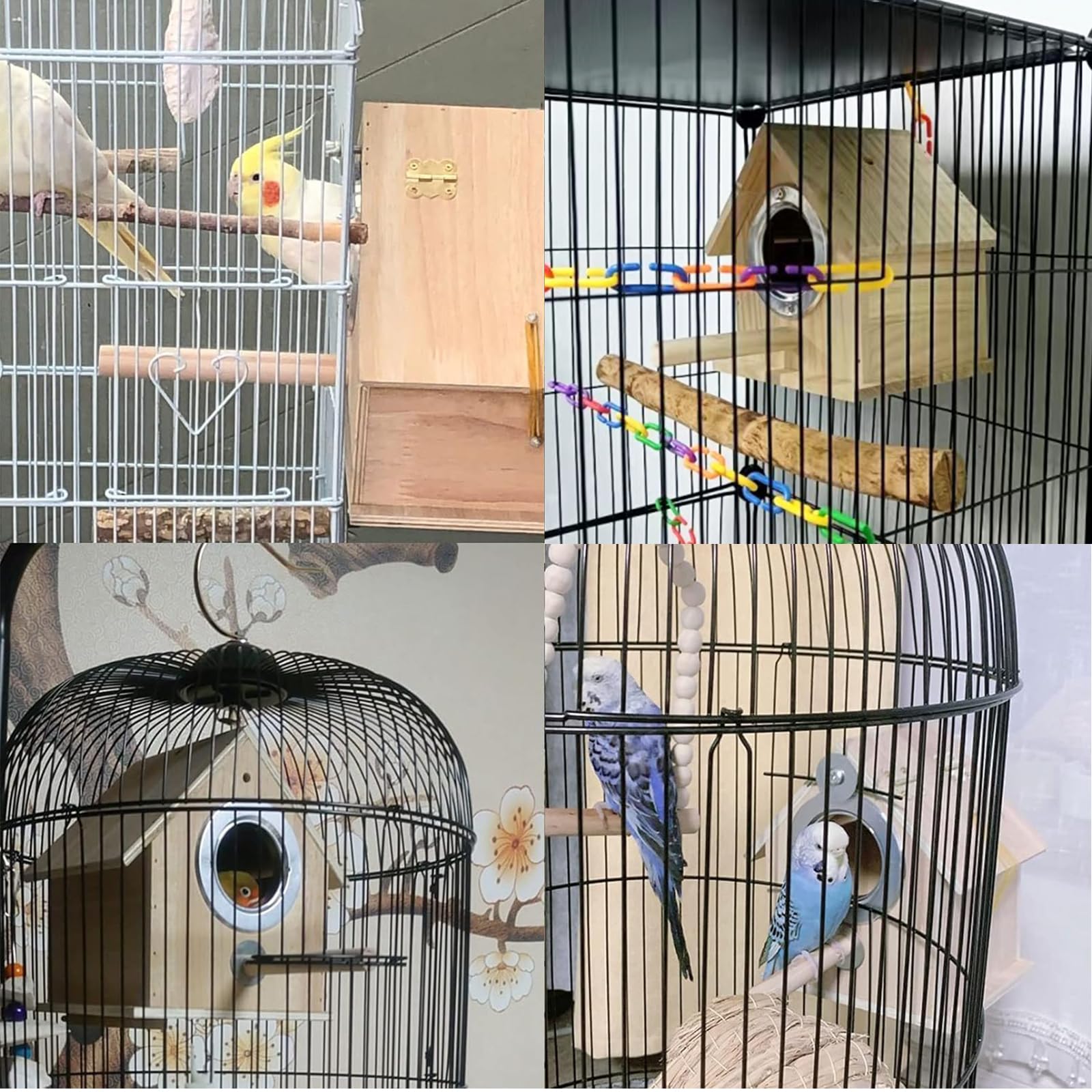Kathson parakeet nest box easy installation fits multiple cage styles
