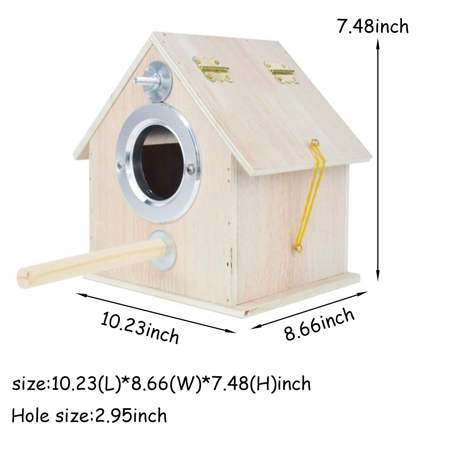 Kathson parakeet nest box perch window promotes natural roosting behavior