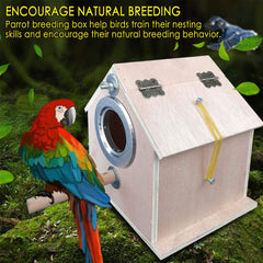 Kathson parakeet nest box side opening simplifies cleaning and refills