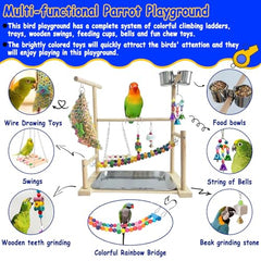 Kathson parque-juego-aves-juguete-masticable-calcio, estimula masticación y estimulación mental.