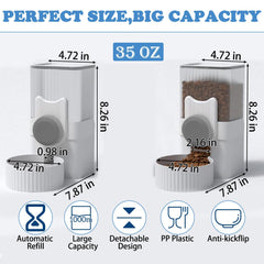Kathson Rabbit Gravity Auto Feeder side view highlights compact profile for cages.