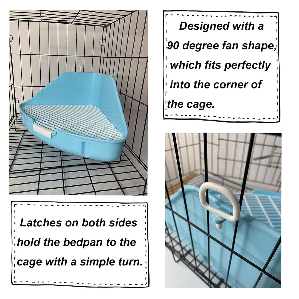 Kathson rabbit litter box plastic mesh floor makes waste separation simple