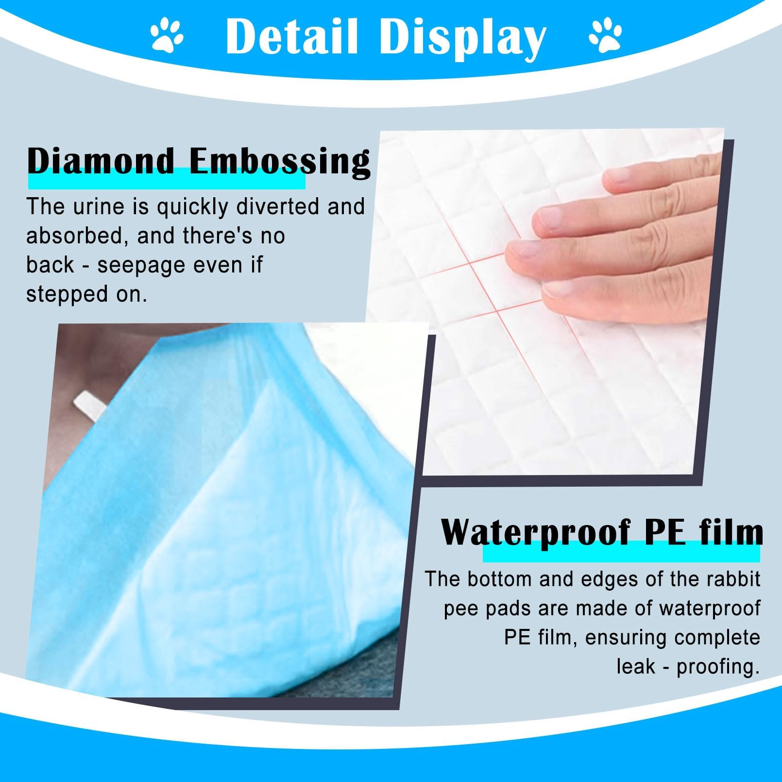 Kathson rabbit pads in cage setup as versatile liner for litter and training.