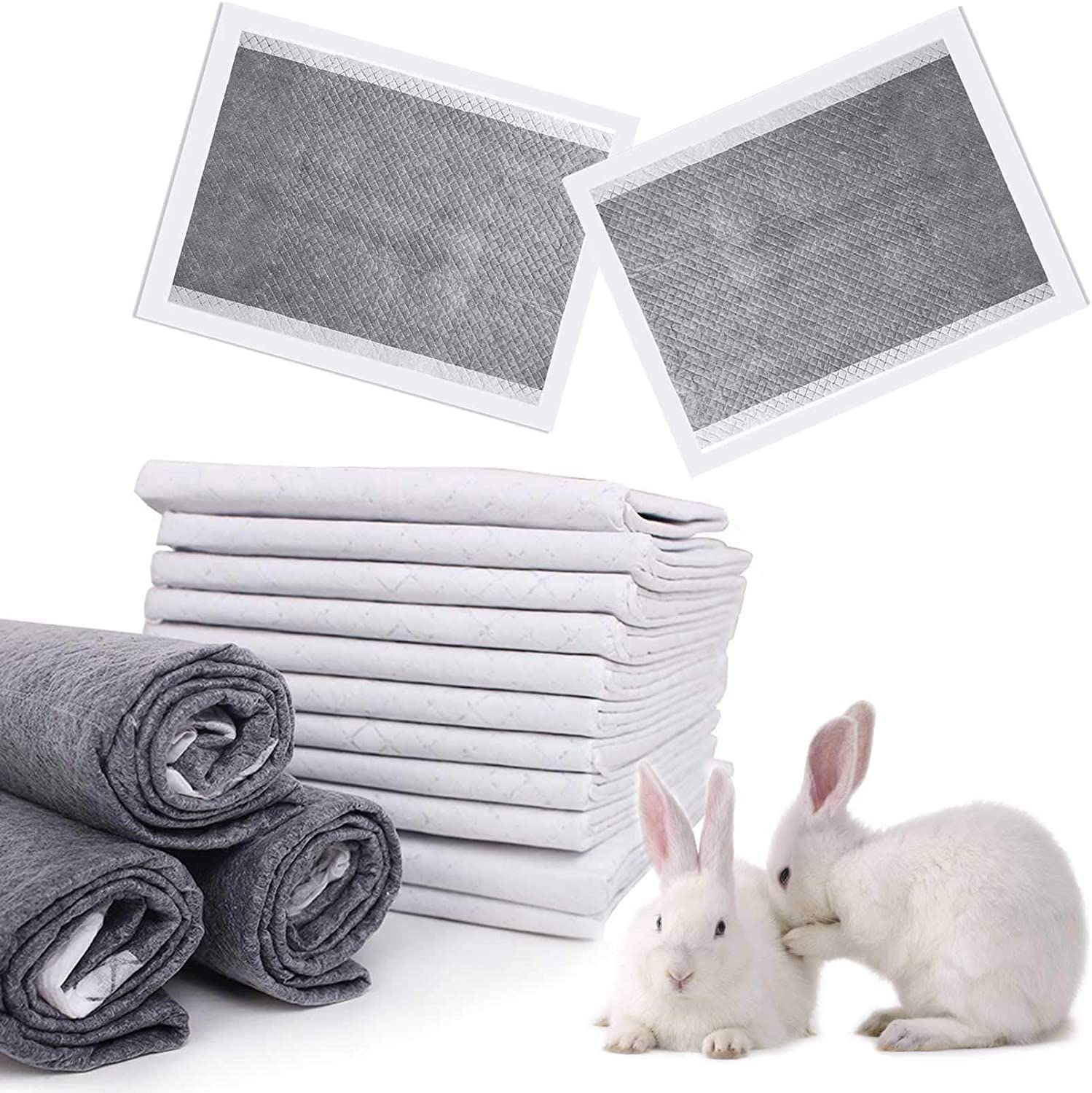Kathson rabbit pee pad packaging shows a 100-pack for convenient restocking and storage.