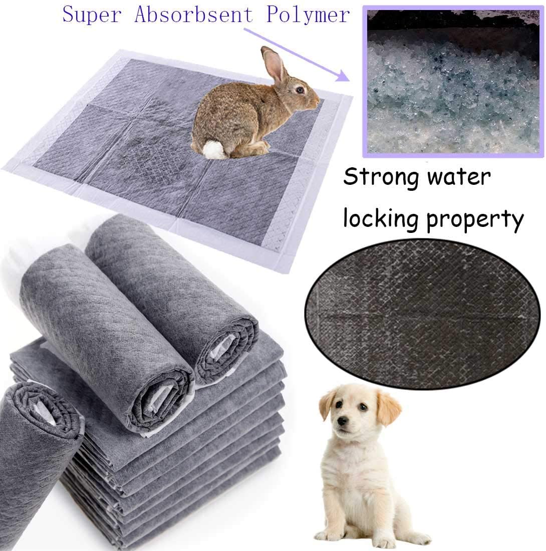 Kathson rabbit pee pad measures about 17.7 by 12.9 inches for broad cage coverage.