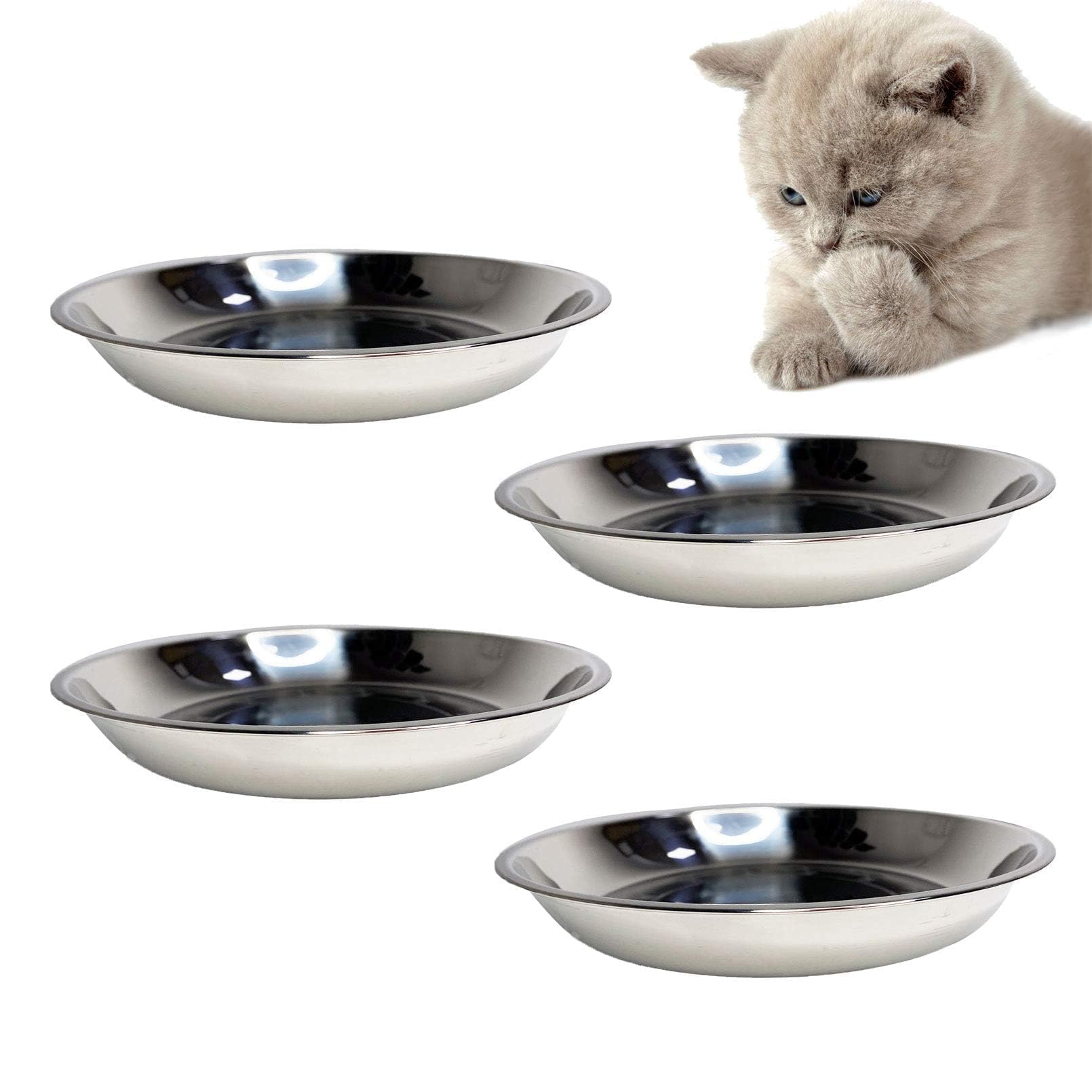 Kathson whisker-relief bowls front view with wide mouth for comfortable eating
