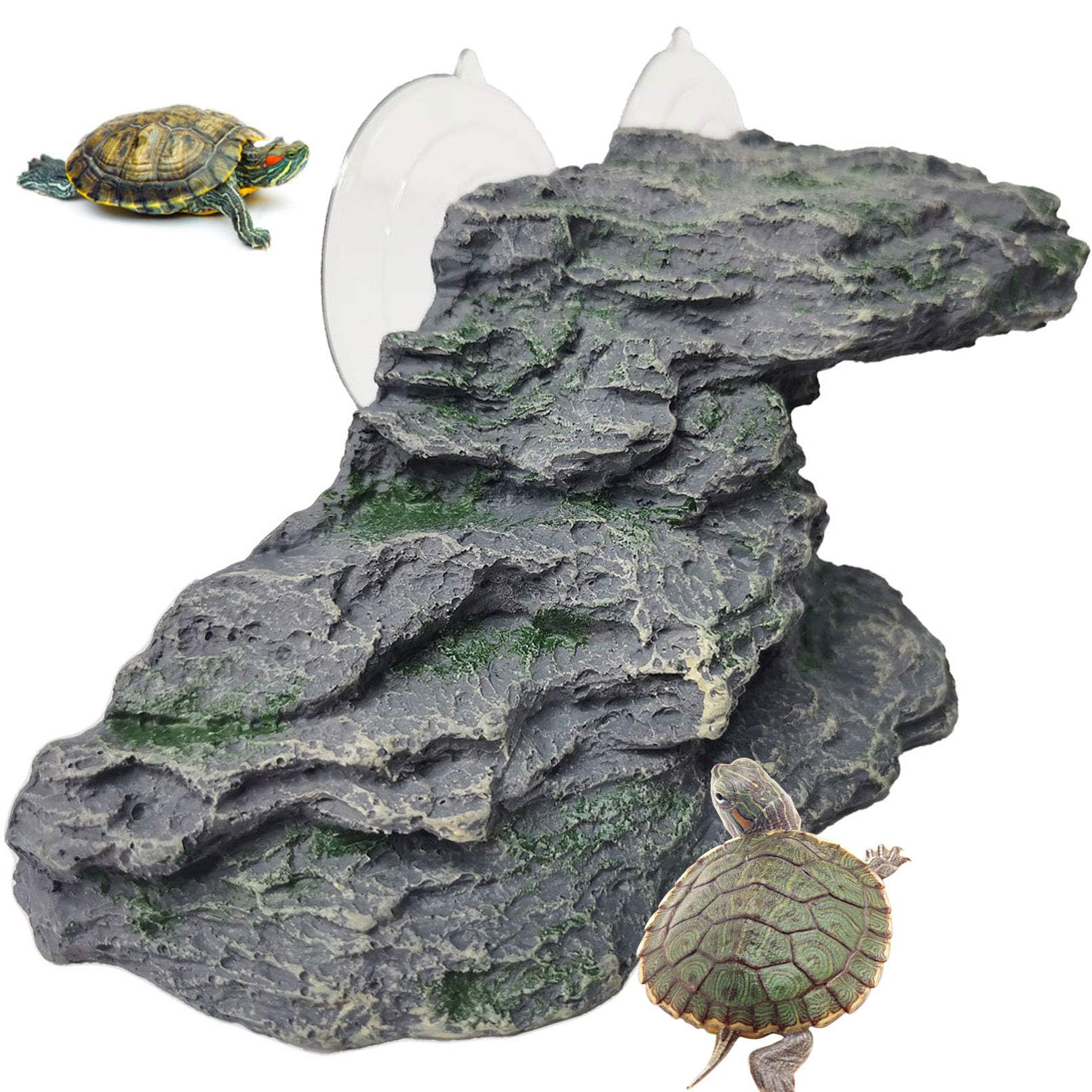 kathson Turtle Basking Platform top view shows natural rock look for seamless tank integration