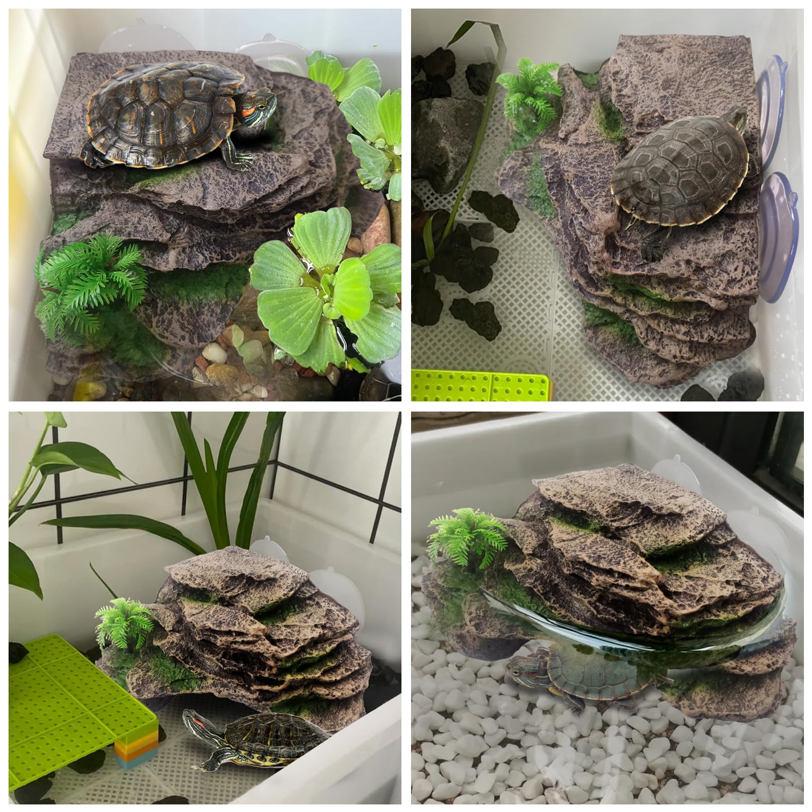 Kathson platform size 7-09x6-69 inch fits compact turtle and reptile tanks.