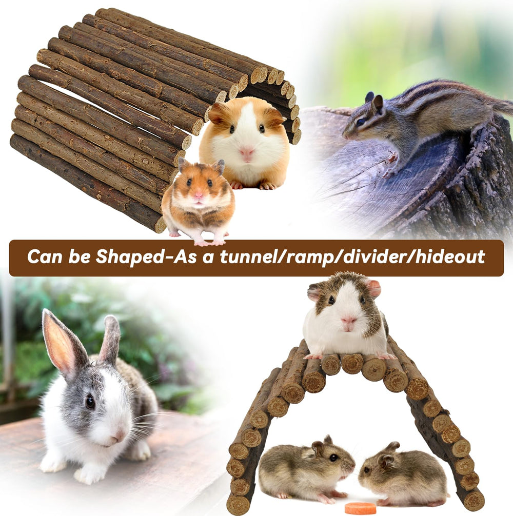 Kathson wooden hamster bridge size 40x15cm supports small rodents in compact cages.