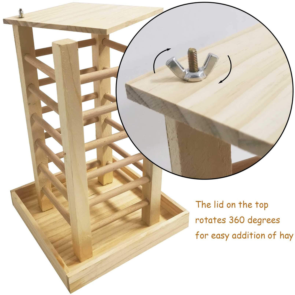 kathson wooden hay feeder assembly image demonstrates quick setup for busy owners.